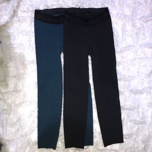 Lululemon blue and black compression leggings